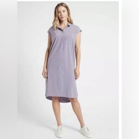 Athleta Daybreak Dress Tempest Violet Pockets Size MP - Picture 1 of 11